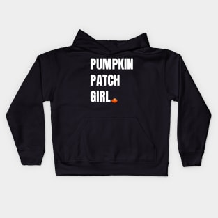 Pumpkin Patch Girl - Minimalist Design with a Turban Squash Kids Hoodie